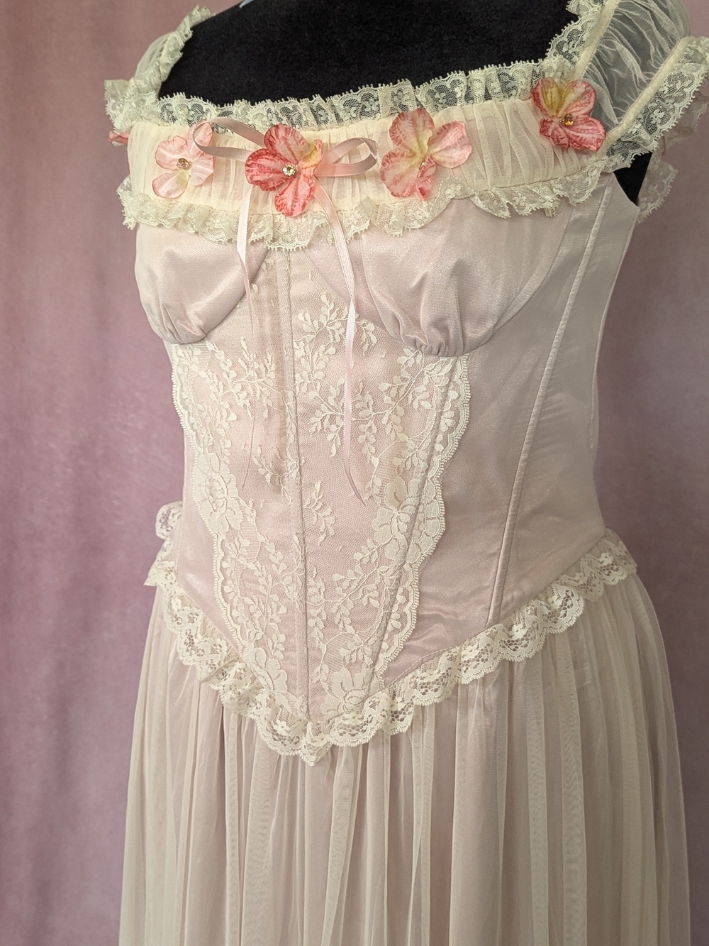 LaceMade Garden Blossom Tale Corset Vintage Inspired Dress | XL | NWT - Picture 3 of 7
